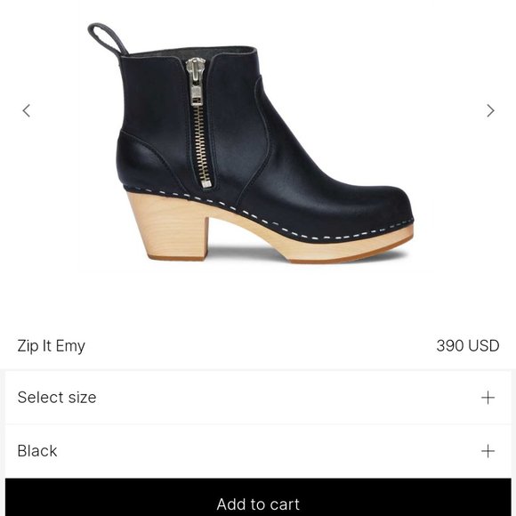 Swedish Hasbeens Zip it Emy black boots. Brand new, in box. Size 39 or 8.5 - Picture 1 of 2